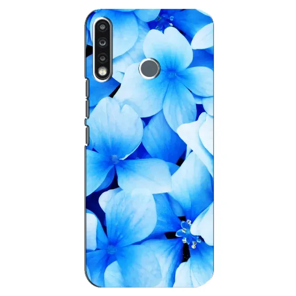 Чехол с рисунком «Синие цветы» для TECNO Camon 12 CC7 Чехол с рисунком «Синие цветы» для TECNO Camon 12 CC7