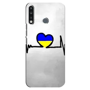 Силиконовый Чехол на TECNO Camon 12 CC7 (Я-Украина) (Украинская кардиограмма)