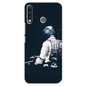 Силиконовый чехол с картинкой "Герой Pubg" на TECNO Camon 12 CC7 (В экиперовке)
