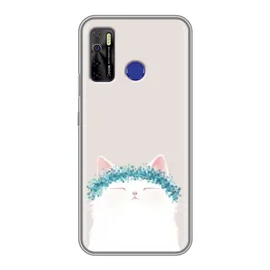 Чохол на тематику: Коти для TECNO Camon 15 Air (Білий котик)