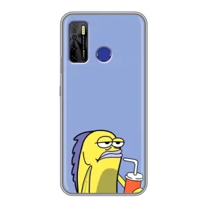 Бампер с принтом Мемы для TECNO Camon 15 Air (Безразличие)