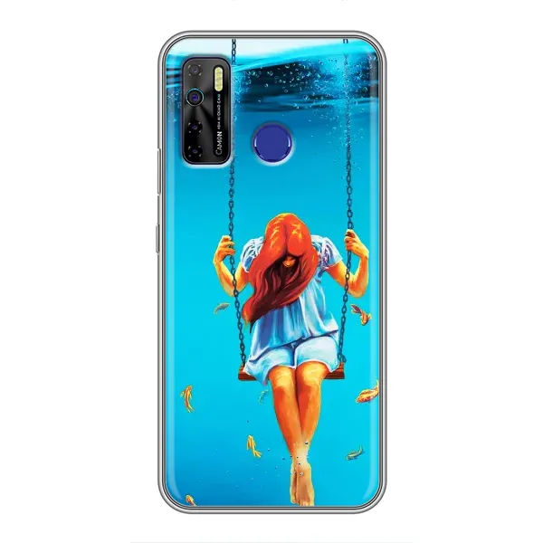 Чехол с рисунком «Девушка на качели» для TECNO Camon 15 Air