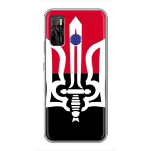 Чехлы УПА (Красно-Чёрный) на TECNO Camon 15 Air (Герб Украины)