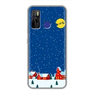 Силіконовий бампер на різдво для TECNO Camon 15 Air (Місто в снігу)