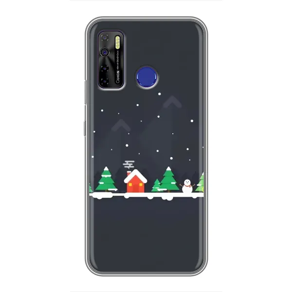 Чехол с рисунком «Город зимний» для TECNO Camon 15 Air Чехол с рисунком «Город зимний» для TECNO Camon 15 Air
