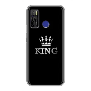 Чехол (Корона на чёрном фоне) для Техно Камон 15 Ейр (KING)