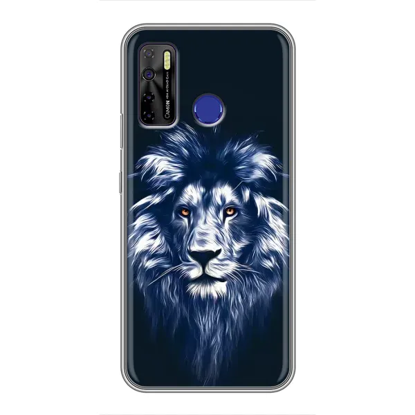Чехол с рисунком «Лев - синий» для TECNO Camon 15 Air Чехол с рисунком «Лев - синий» для TECNO Camon 15 Air