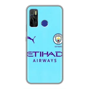 Силиконовые Чехлы принт Футбол на TECNO Camon 15 Air (Man City)