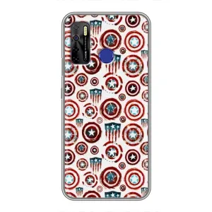 Чехол с Щитом Капитана Америки на TECNO Camon 15 Air (Марвел щиты)
