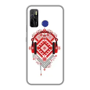 Силіконовый Чохол на TECNO Camon 15 Air з картинкой Вишиванки (Модна вишиванка)