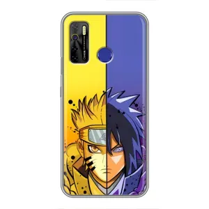 Купить Чехлы на телефон с принтом Anime для TECNO Camon 15 Air (Naruto Vs Sasuke)
