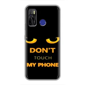 Чехол с Прикольным принтом на TECNO Camon 15 Air (Не трогай мой телефон)