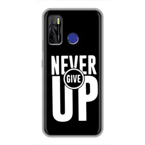 Силиконовый Чехол на TECNO Camon 15 Air с картинкой Nike (Never Give UP)