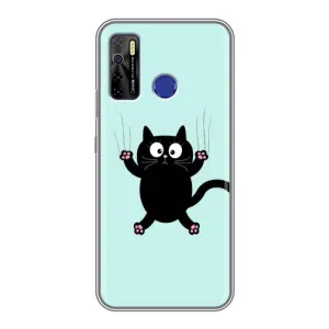 Силиконовый чехол с котиком для TECNO Camon 15 Air