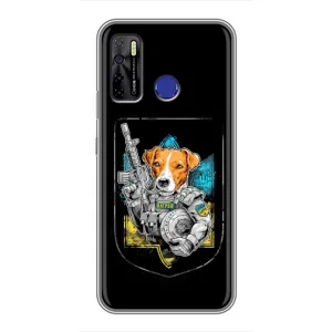 Чехол с принтом для TECNO Camon 15 Air (Патрон Воин)