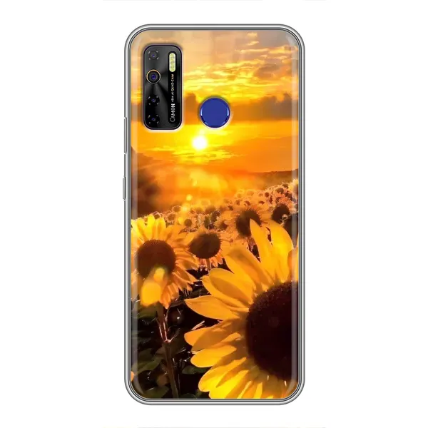Чехол с рисунком «поле подсолнухов» для TECNO Camon 15 Air