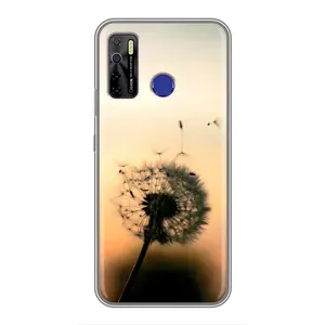 Силиконовый Чехол с одуванчиками на TECNO Camon 15 Air (Роздумаханый одуванчик)