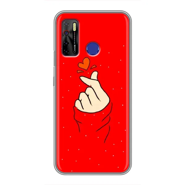 Чохол з малюнком «Сердечко на червоному» для TECNO Camon 15 Air Чохол з малюнком «Сердечко на червоному» для TECNO Camon 15 Air
