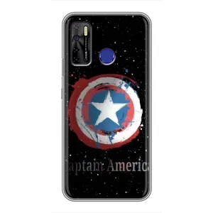 Чехол с Щитом Капитана Америки на TECNO Camon 15 Air (Щит Капитана)