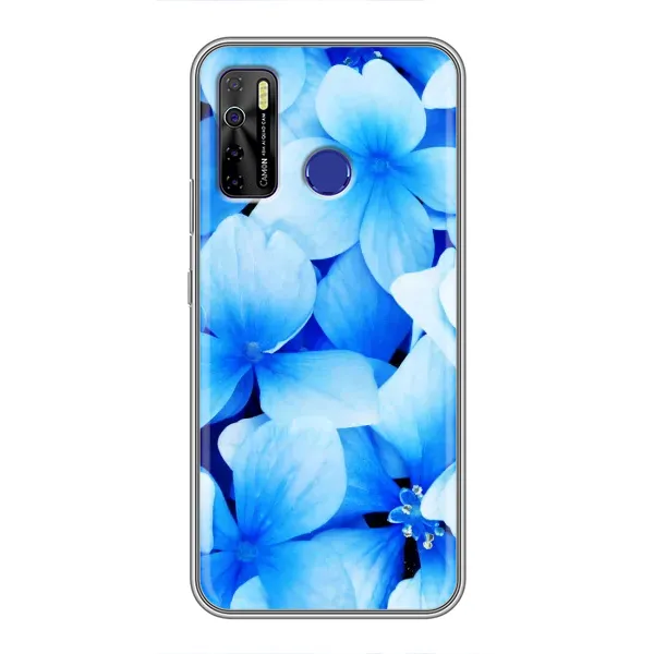 Чохол з малюнком «Сині квіти» для TECNO Camon 15 Air Чохол з малюнком «Сині квіти» для TECNO Camon 15 Air