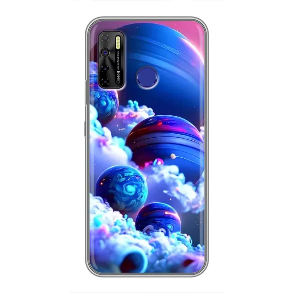 Чехол с рисунком «Синие планеты» для TECNO Camon 15 Air Чехол с рисунком «Синие планеты» для TECNO Camon 15 Air