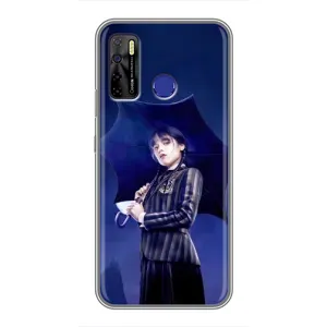 Чохол з картинкою Венсдей на TECNO Camon 15 Air (Венсдей з парасолькою)