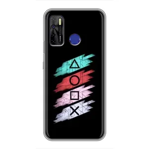 Чехол КИБЕРСПОРТ для TECNO Camon 15 Air (Значки Sony)