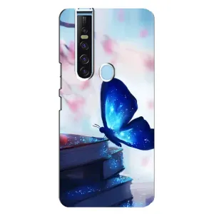 Силиконовый бампер с картинкой животных для TECNO Camon 15 Pro (Бабочка синяя)