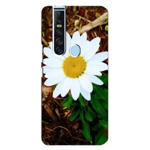 Чехол с ромашками на TECNO Camon 15 Pro (Белая ромашка)