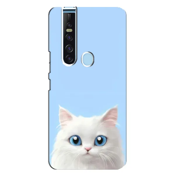 Чехол с рисунком «Белый кот» для TECNO Camon 15 Pro Чехол с рисунком «Белый кот» для TECNO Camon 15 Pro