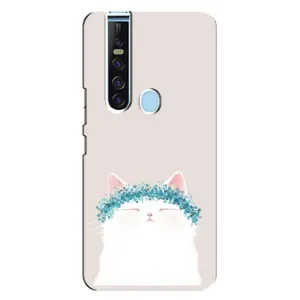 Чехол на тематику: Коты для TECNO Camon 15 Pro (Белый котик)