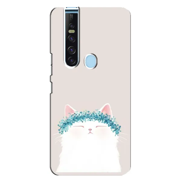 Чехол с рисунком «Белый котик» для TECNO Camon 15 Pro Чехол с рисунком «Белый котик» для TECNO Camon 15 Pro
