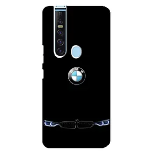 Силиконовый бампер с картинкой машины на TECNO Camon 15 Pro (Черный BMW)