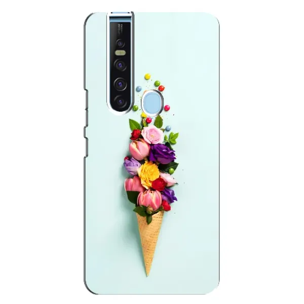 Чехол с рисунком «Цветок-мороженное» для TECNO Camon 15 Pro Чехол с рисунком «Цветок-мороженное» для TECNO Camon 15 Pro