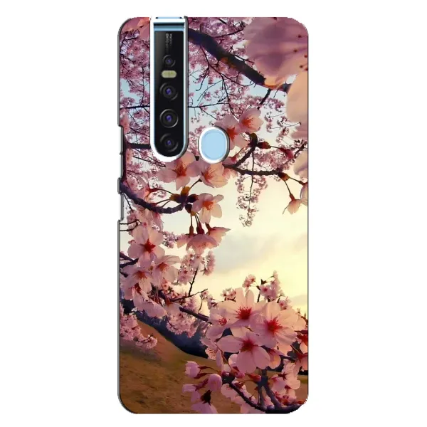 Чехол с рисунком «Цветущая сакура» для TECNO Camon 15 Pro