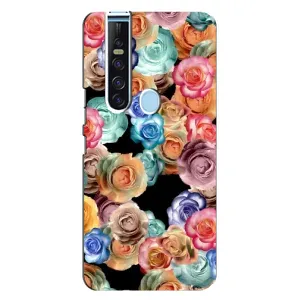 Чехлы с тематикой "ЦВЕТЫ" на TECNO Camon 15 Pro (Цветы на черном)