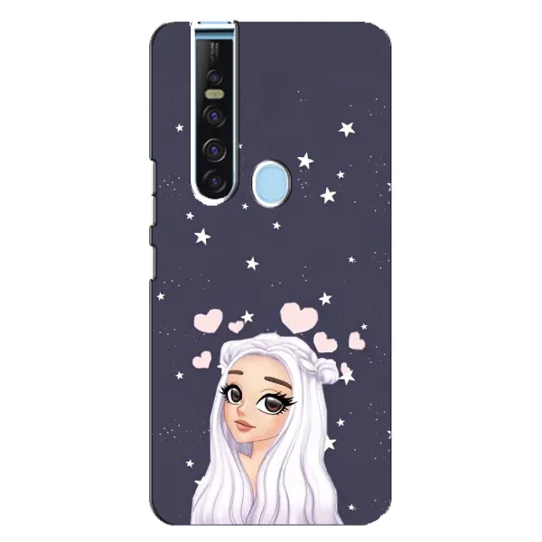 Чехол с рисунком «Девушка и сердечки» для TECNO Camon 15 Pro Чехол с рисунком «Девушка и сердечки» для TECNO Camon 15 Pro