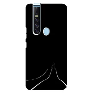Чехол с картинками на черном фоне для TECNO Camon 15 Pro (Дорога)