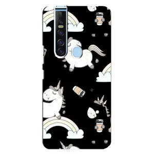 Чехол Unicorn на TECNO Camon 15 Pro (Единорог с кофе)