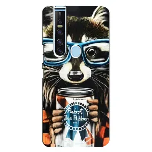 Силиконовый Чехол с Енотами на TECNO Camon 15 Pro (Енот в очках)