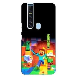 Чехлы для TECNO Camon 15 Pro (Персонажи Майн Крафт) (Герой Майнкрафт)
