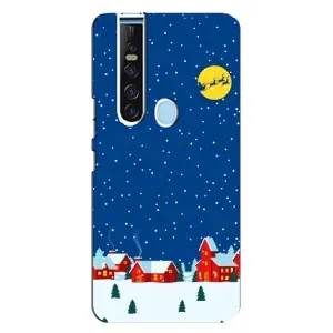Силиконовый бампер на рождество для TECNO Camon 15 Pro (Город в снегу)