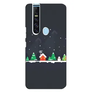 Силиконовый бампер на рождество для TECNO Camon 15 Pro (Город зимний)