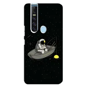 Силиконовый Чехол с принтом "Космонавты" на TECNO Camon 15 Pro (Космонавт на рыбалке)