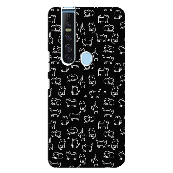 Чехол с рисунком «Котики на черном» для TECNO Camon 15 Pro Чехол с рисунком «Котики на черном» для TECNO Camon 15 Pro