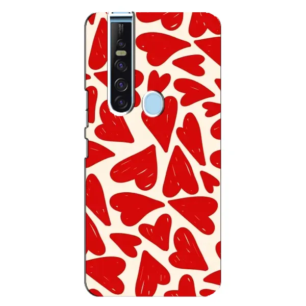 Чехол с рисунком «Красные сердечка» для TECNO Camon 15 Pro Чехол с рисунком «Красные сердечка» для TECNO Camon 15 Pro