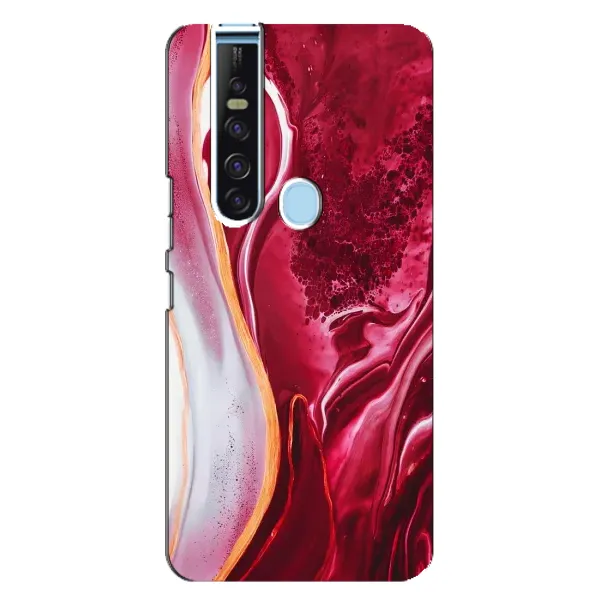 Чехол с рисунком «Красный мрамор» для TECNO Camon 15 Pro Чехол с рисунком «Красный мрамор» для TECNO Camon 15 Pro