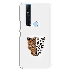 Чехол с леопардовым принтом на TECNO Camon 15 Pro (Леопард на белом)