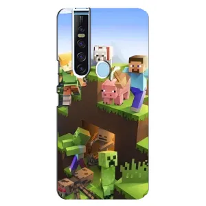 Чехлы для TECNO Camon 15 Pro (Персонажи Майн Крафт) (Майн-крафт)