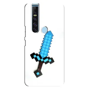 Чехлы для TECNO Camon 15 Pro (Персонажи Майн Крафт) (Меч)